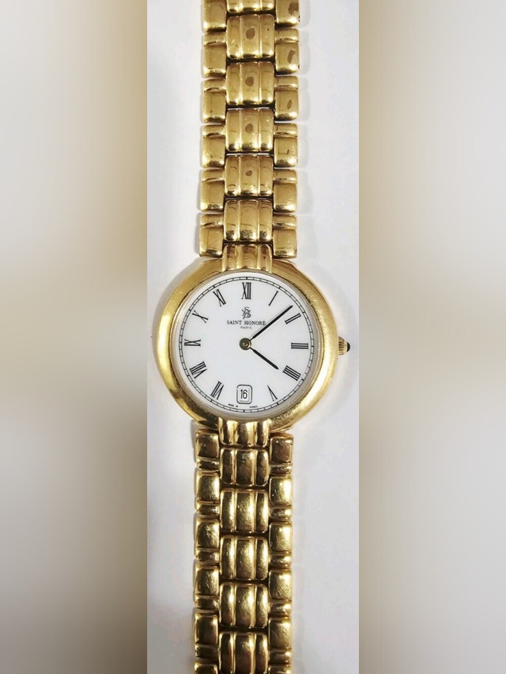 SAINT HONORE MEN WATCH 18K GOLD  ELECTROPLATED